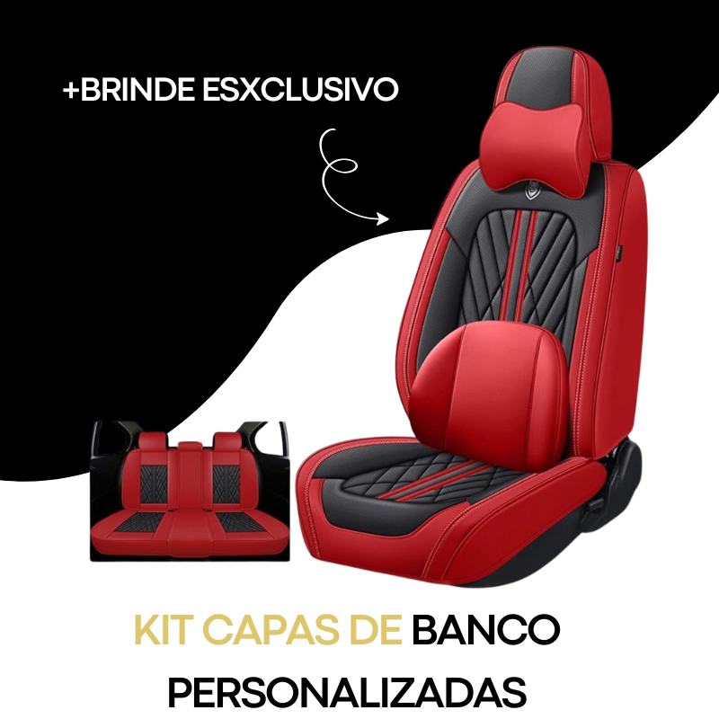 Kit Capas de banco Automotivos de Luxo e Conforto + Brinde