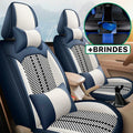 Capa Universal Evotek Completa para Carro em Couro Legítimo com AirBag +3 BRINDES: Tapetes Automotivos